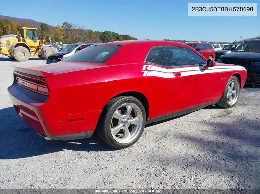 2011 Dodge Challenger R/T VIN: 2B3CJ5DT0BH570690 Lot: 40623067