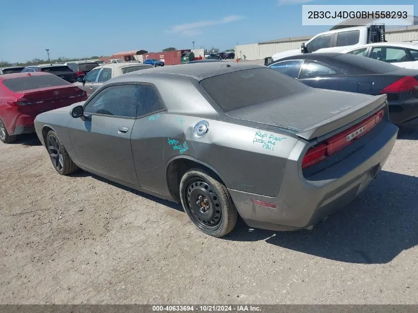 2B3CJ4DG0BH558293 2011 Dodge Challenger