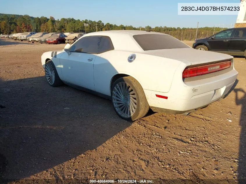 2011 Dodge Challenger VIN: 2B3CJ4DG7BH574233 Lot: 40664906