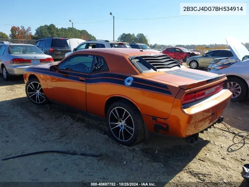 2011 Dodge Challenger VIN: 2B3CJ4DG7BH534914 Lot: 40697752