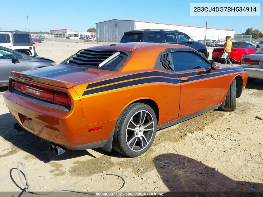 2011 Dodge Challenger VIN: 2B3CJ4DG7BH534914 Lot: 40697752