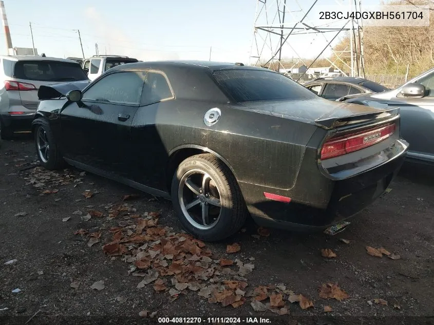 2011 Dodge Challenger VIN: 2B3CJ4DGXBH561704 Lot: 40812270