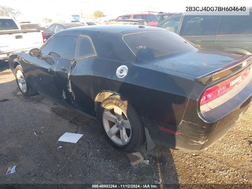 2011 Dodge Challenger VIN: 2B3CJ4DG7BH604640 Lot: 40852264