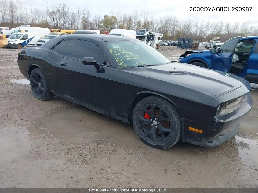 2012 Dodge Challenger VIN: 2C3CDYAG8CH290987 Lot: 12130990