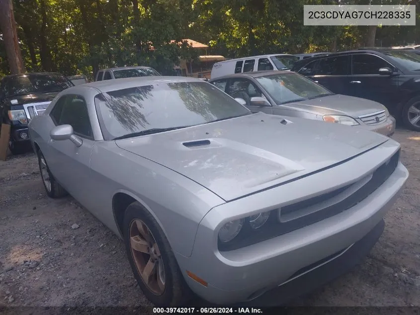 2012 Dodge Challenger Sxt VIN: 2C3CDYAG7CH228335 Lot: 39742017