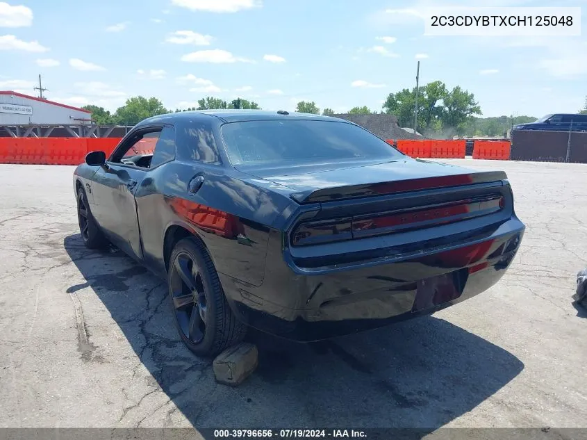 2012 Dodge Challenger R/T VIN: 2C3CDYBTXCH125048 Lot: 39796656