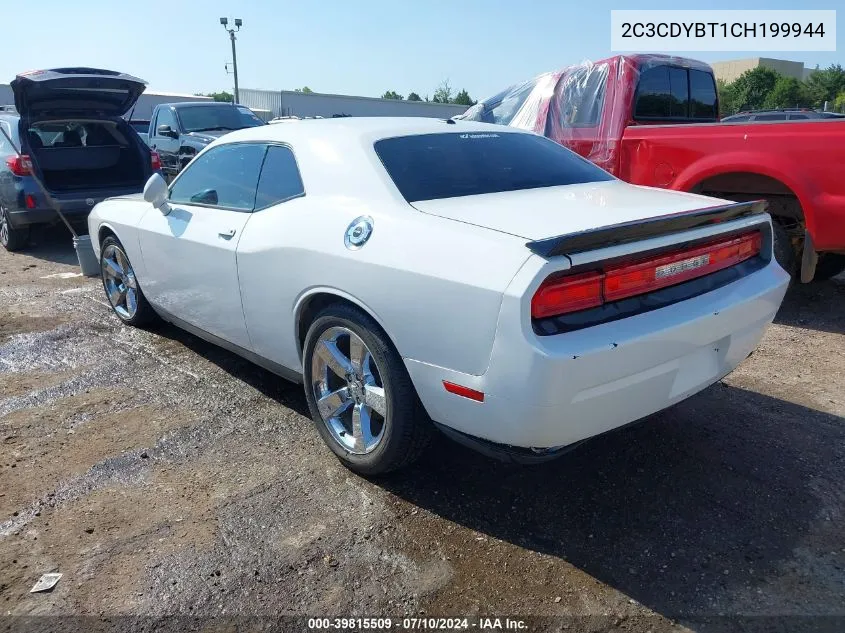 2012 Dodge Challenger R/T VIN: 2C3CDYBT1CH199944 Lot: 39815509