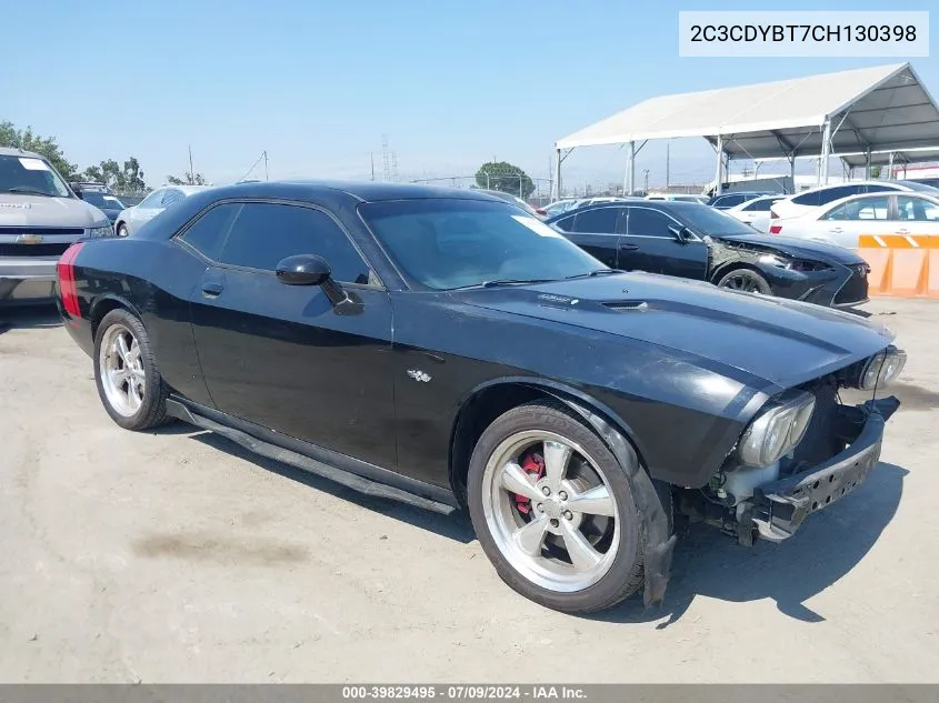 2012 Dodge Challenger R/T VIN: 2C3CDYBT7CH130398 Lot: 39829495