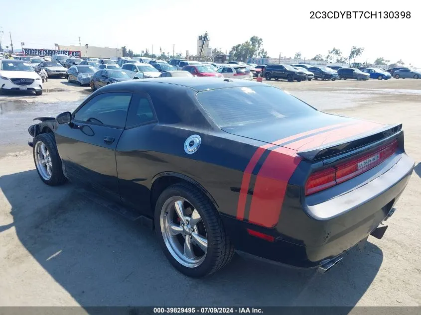 2012 Dodge Challenger R/T VIN: 2C3CDYBT7CH130398 Lot: 39829495