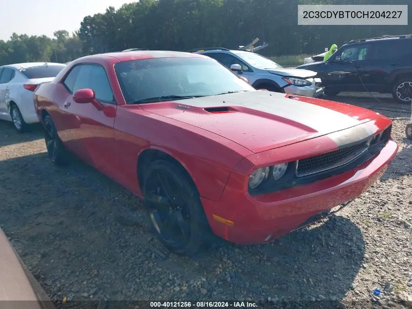 2012 Dodge Challenger R/T VIN: 2C3CDYBT0CH204227 Lot: 40121256