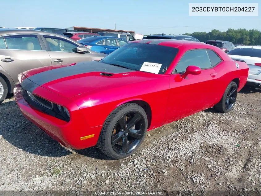 2012 Dodge Challenger R/T VIN: 2C3CDYBT0CH204227 Lot: 40121256