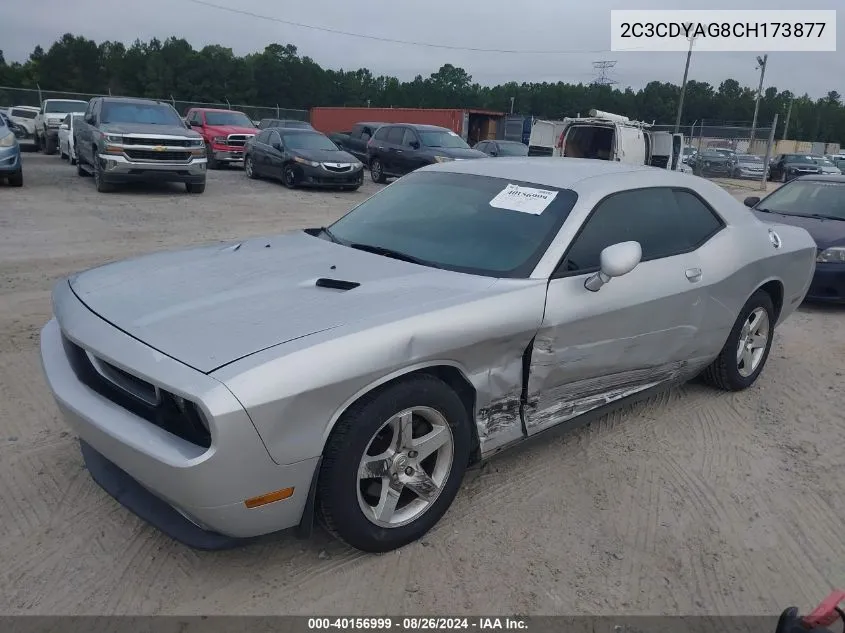 2C3CDYAG8CH173877 2012 Dodge Challenger Sxt