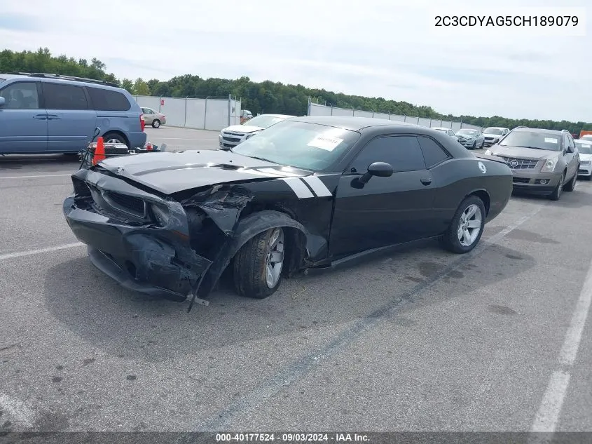 2012 Dodge Challenger Sxt VIN: 2C3CDYAG5CH189079 Lot: 40177524