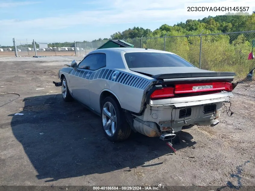 2012 Dodge Challenger Sxt VIN: 2C3CDYAG4CH145557 Lot: 40186584