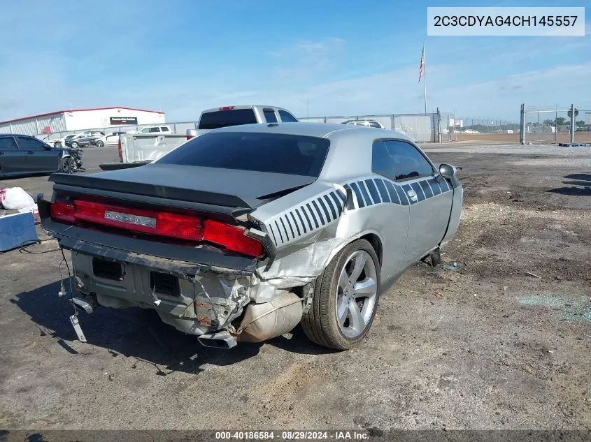 2C3CDYAG4CH145557 2012 Dodge Challenger Sxt