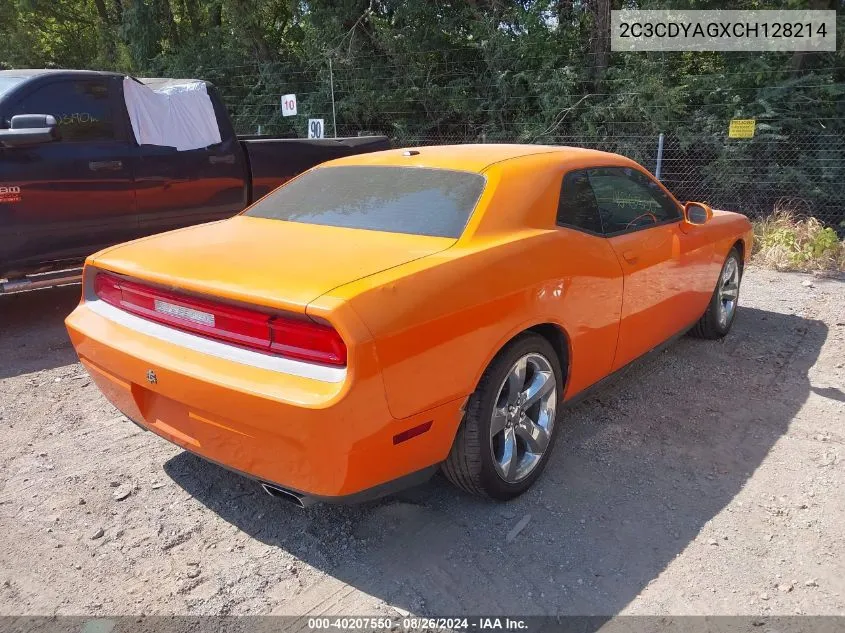 2C3CDYAGXCH128214 2012 Dodge Challenger Sxt