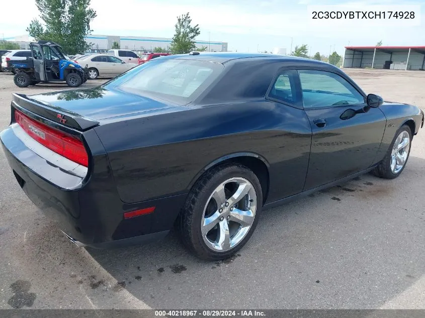 2012 Dodge Challenger R/T VIN: 2C3CDYBTXCH174928 Lot: 40218967