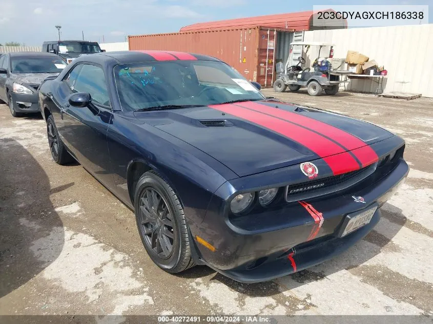 2C3CDYAGXCH186338 2012 Dodge Challenger Sxt