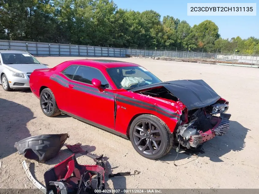 2012 Dodge Challenger R/T VIN: 2C3CDYBT2CH131135 Lot: 40293937