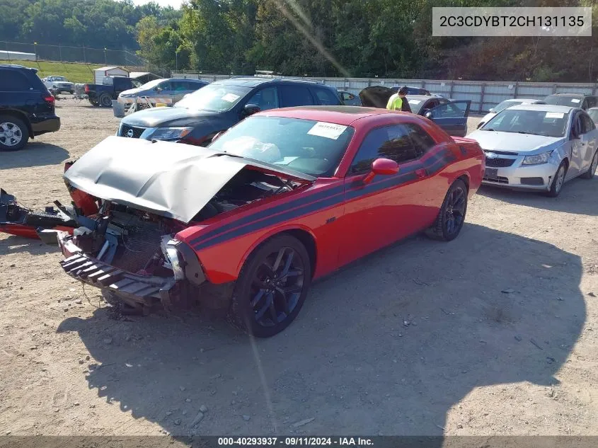 2012 Dodge Challenger R/T VIN: 2C3CDYBT2CH131135 Lot: 40293937