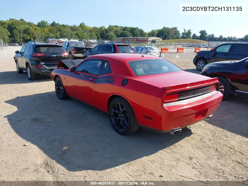 2012 Dodge Challenger R/T VIN: 2C3CDYBT2CH131135 Lot: 40293937