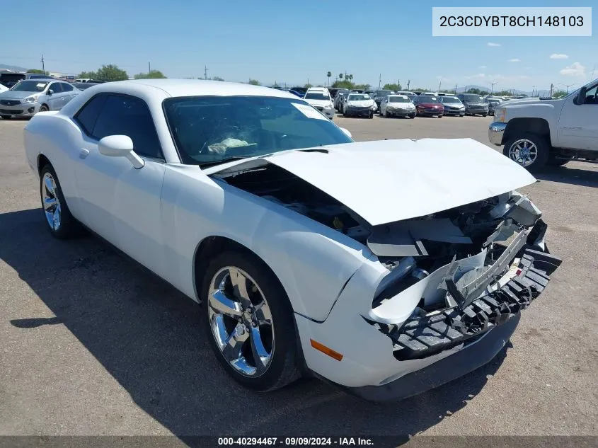 2012 Dodge Challenger R/T VIN: 2C3CDYBT8CH148103 Lot: 40294467