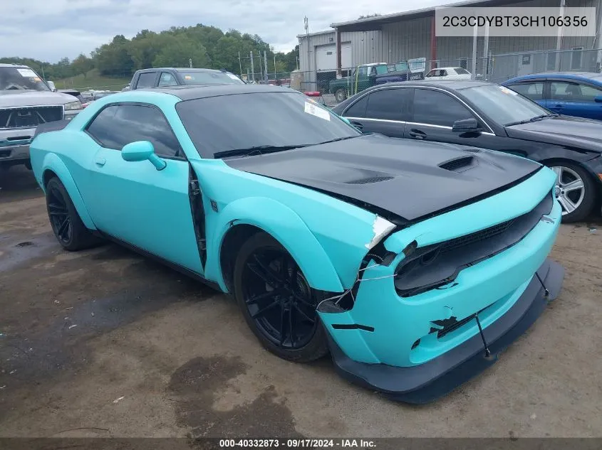 2C3CDYBT3CH106356 2012 Dodge Challenger R/T