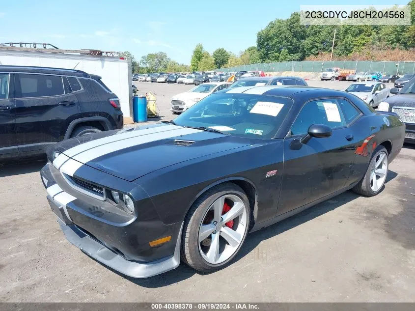 2012 Dodge Challenger Srt8 392 VIN: 2C3CDYCJ8CH204568 Lot: 40398378