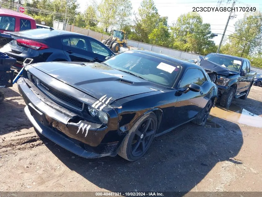 2012 Dodge Challenger Sxt VIN: 2C3CDYAG8CH170249 Lot: 40487321