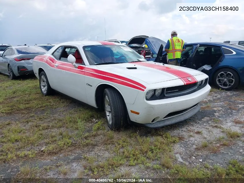 2012 Dodge Challenger Sxt VIN: 2C3CDYAG3CH158400 Lot: 40495762