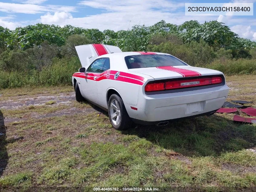 2012 Dodge Challenger Sxt VIN: 2C3CDYAG3CH158400 Lot: 40495762