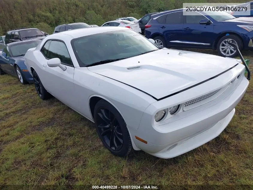 2012 Dodge Challenger Sxt VIN: 2C3CDYAG5CH106279 Lot: 40499228