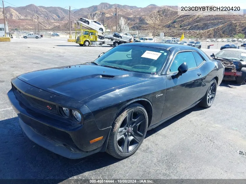 2012 Dodge Challenger R/T VIN: 2C3CDYBT8CH220420 Lot: 40514444