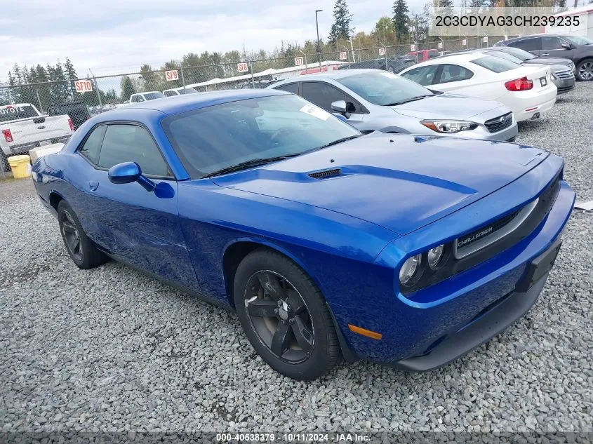 2012 Dodge Challenger Sxt VIN: 2C3CDYAG3CH239235 Lot: 40538379