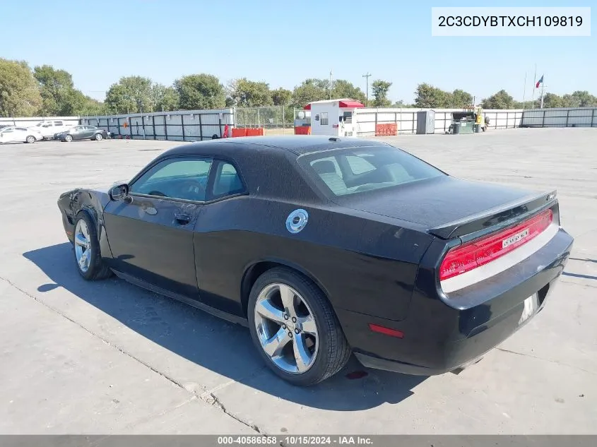 2012 Dodge Challenger R/T VIN: 2C3CDYBTXCH109819 Lot: 40586558