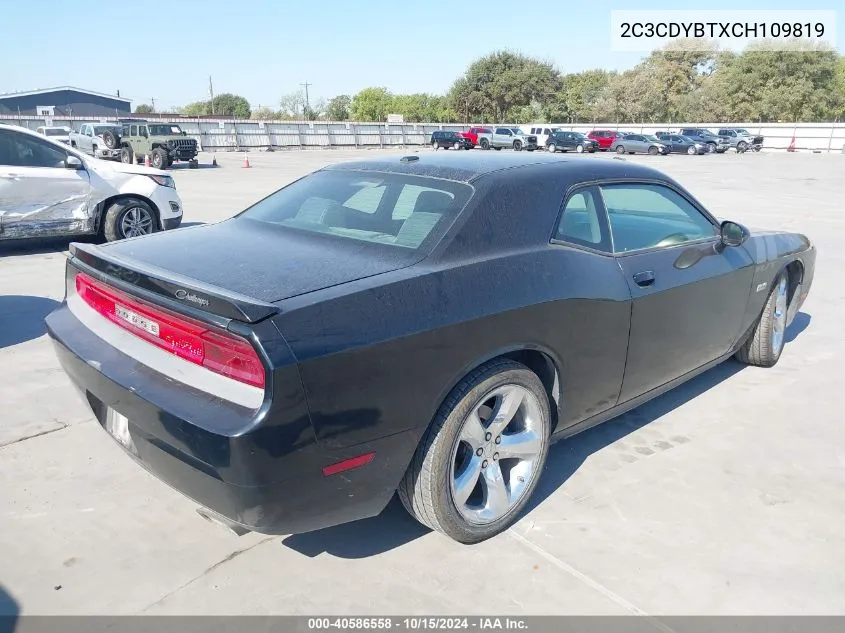 2012 Dodge Challenger R/T VIN: 2C3CDYBTXCH109819 Lot: 40586558