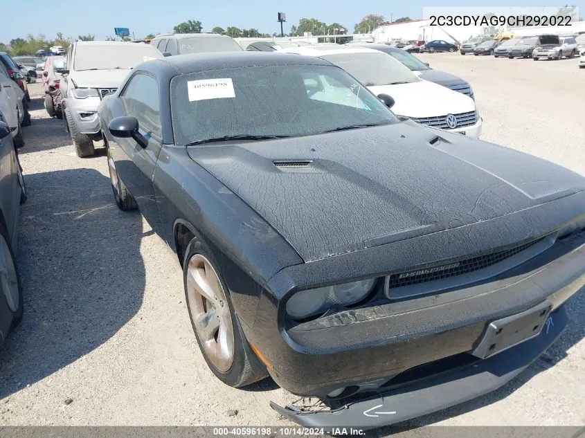 2012 Dodge Challenger Sxt VIN: 2C3CDYAG9CH292022 Lot: 40596198