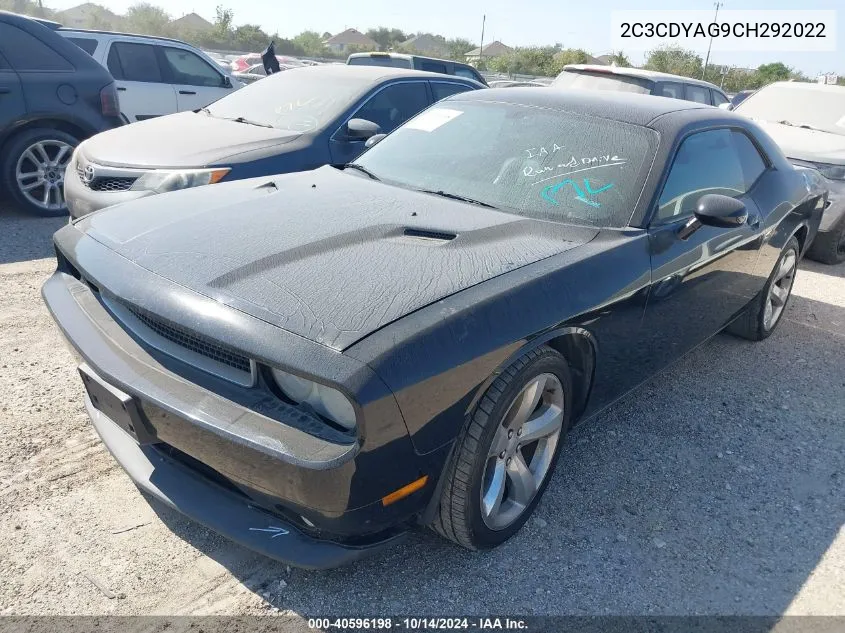 2012 Dodge Challenger Sxt VIN: 2C3CDYAG9CH292022 Lot: 40596198