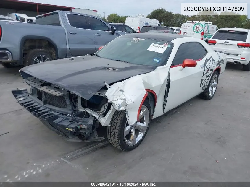 2012 Dodge Challenger R/T VIN: 2C3CDYBTXCH147809 Lot: 40642191