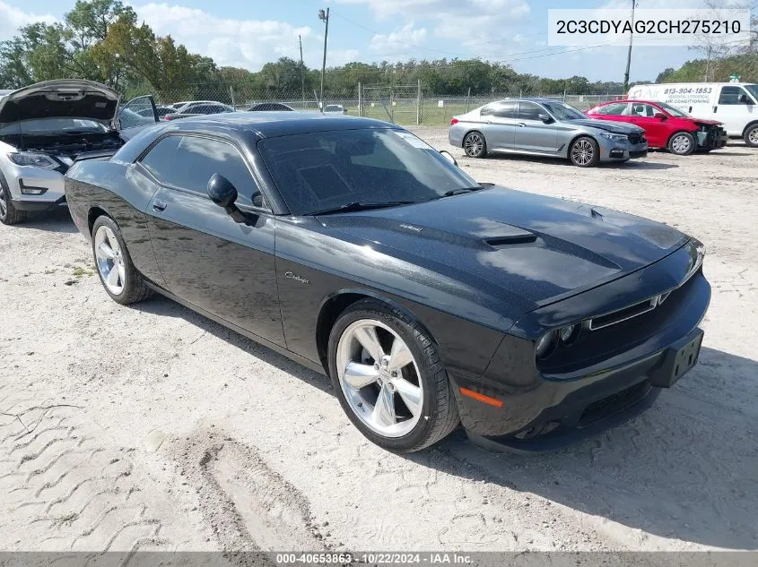 2012 Dodge Challenger Sxt VIN: 2C3CDYAG2CH275210 Lot: 40653863