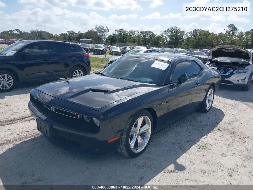 2012 Dodge Challenger Sxt VIN: 2C3CDYAG2CH275210 Lot: 40653863