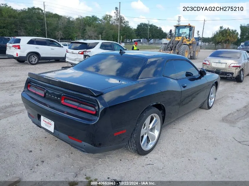 2012 Dodge Challenger Sxt VIN: 2C3CDYAG2CH275210 Lot: 40653863