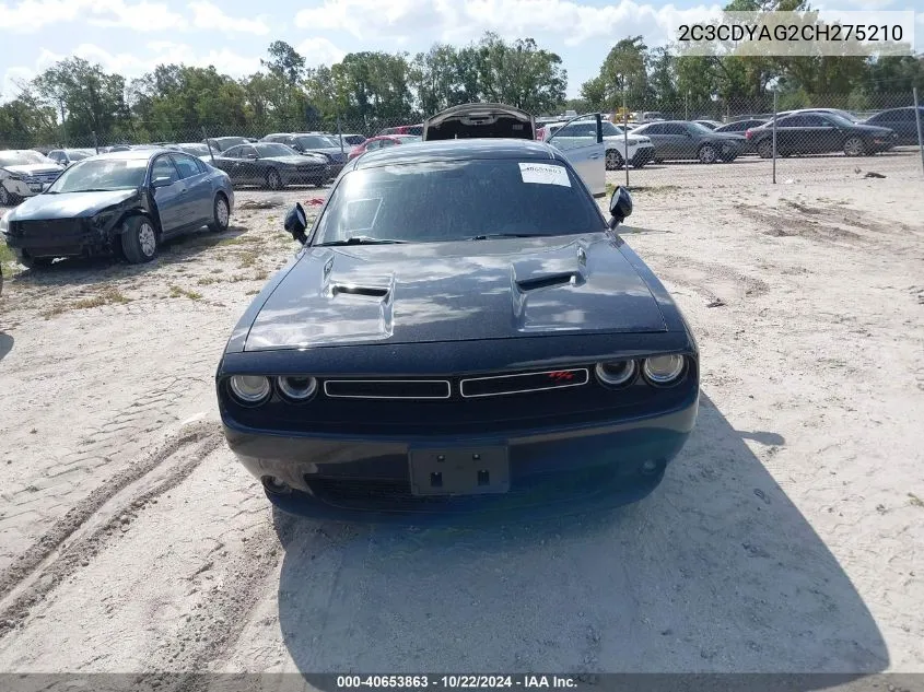 2012 Dodge Challenger Sxt VIN: 2C3CDYAG2CH275210 Lot: 40653863