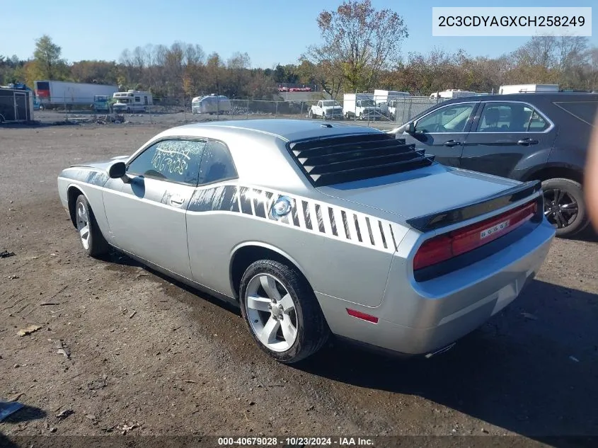 2012 Dodge Challenger Sxt VIN: 2C3CDYAGXCH258249 Lot: 40679028