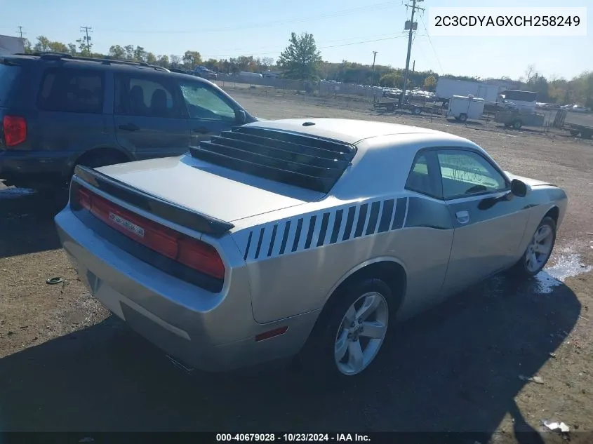 2012 Dodge Challenger Sxt VIN: 2C3CDYAGXCH258249 Lot: 40679028