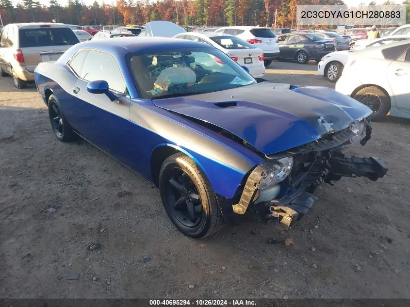 2012 Dodge Challenger Sxt VIN: 2C3CDYAG1CH280883 Lot: 40695294