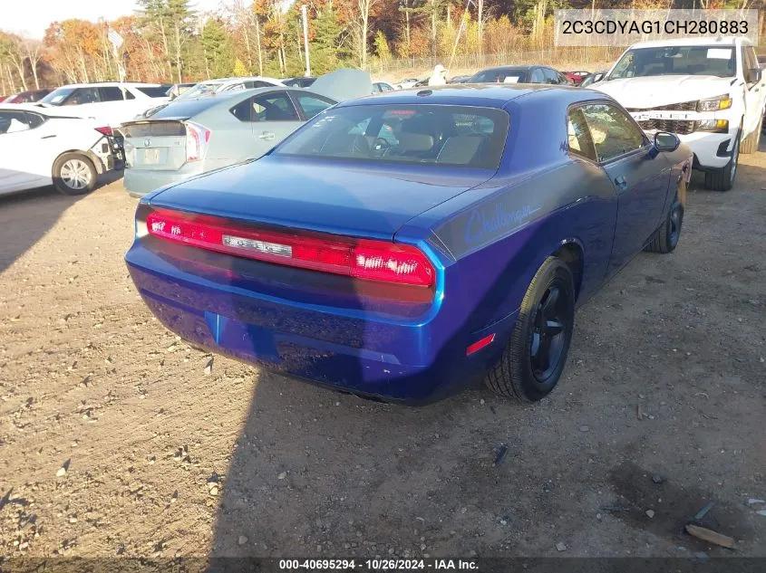 2012 Dodge Challenger Sxt VIN: 2C3CDYAG1CH280883 Lot: 40695294