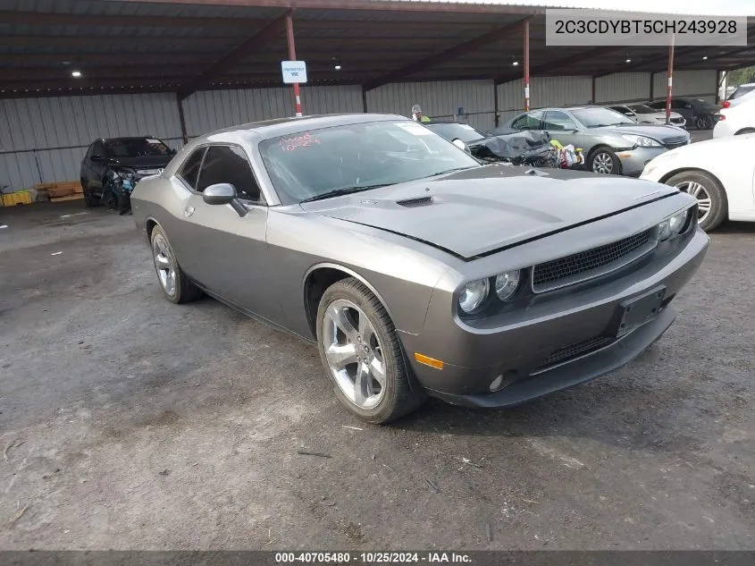 2012 Dodge Challenger R/T VIN: 2C3CDYBT5CH243928 Lot: 40705480