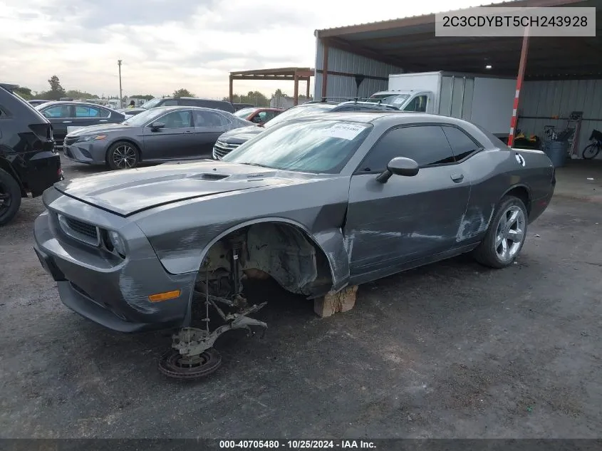 2012 Dodge Challenger R/T VIN: 2C3CDYBT5CH243928 Lot: 40705480