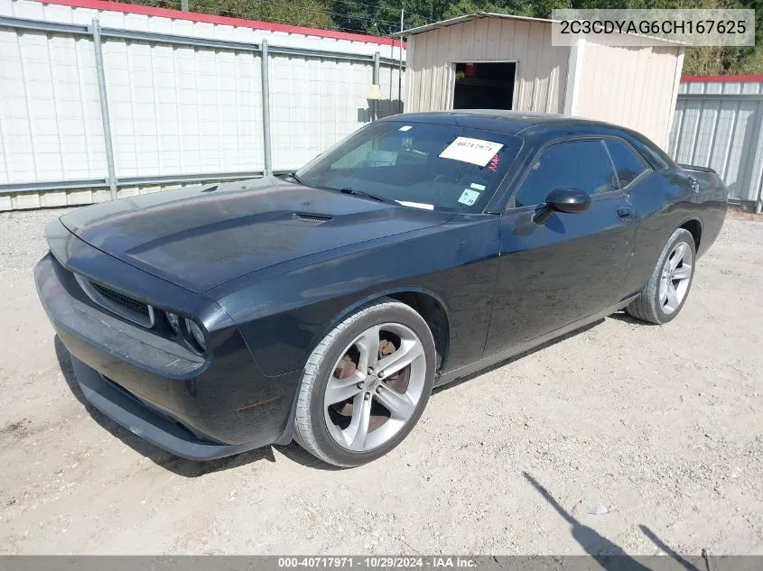 2012 Dodge Challenger Sxt VIN: 2C3CDYAG6CH167625 Lot: 40717971